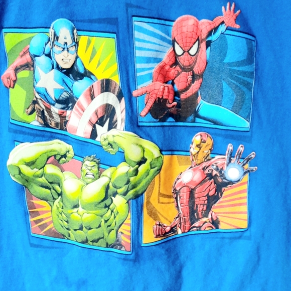 Marvel Avengers T-Shirt Size XXL 18 Captain America Spiderman Hulk Iron Man - Picture 2 of 4